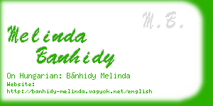 melinda banhidy business card