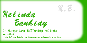 melinda banhidy business card